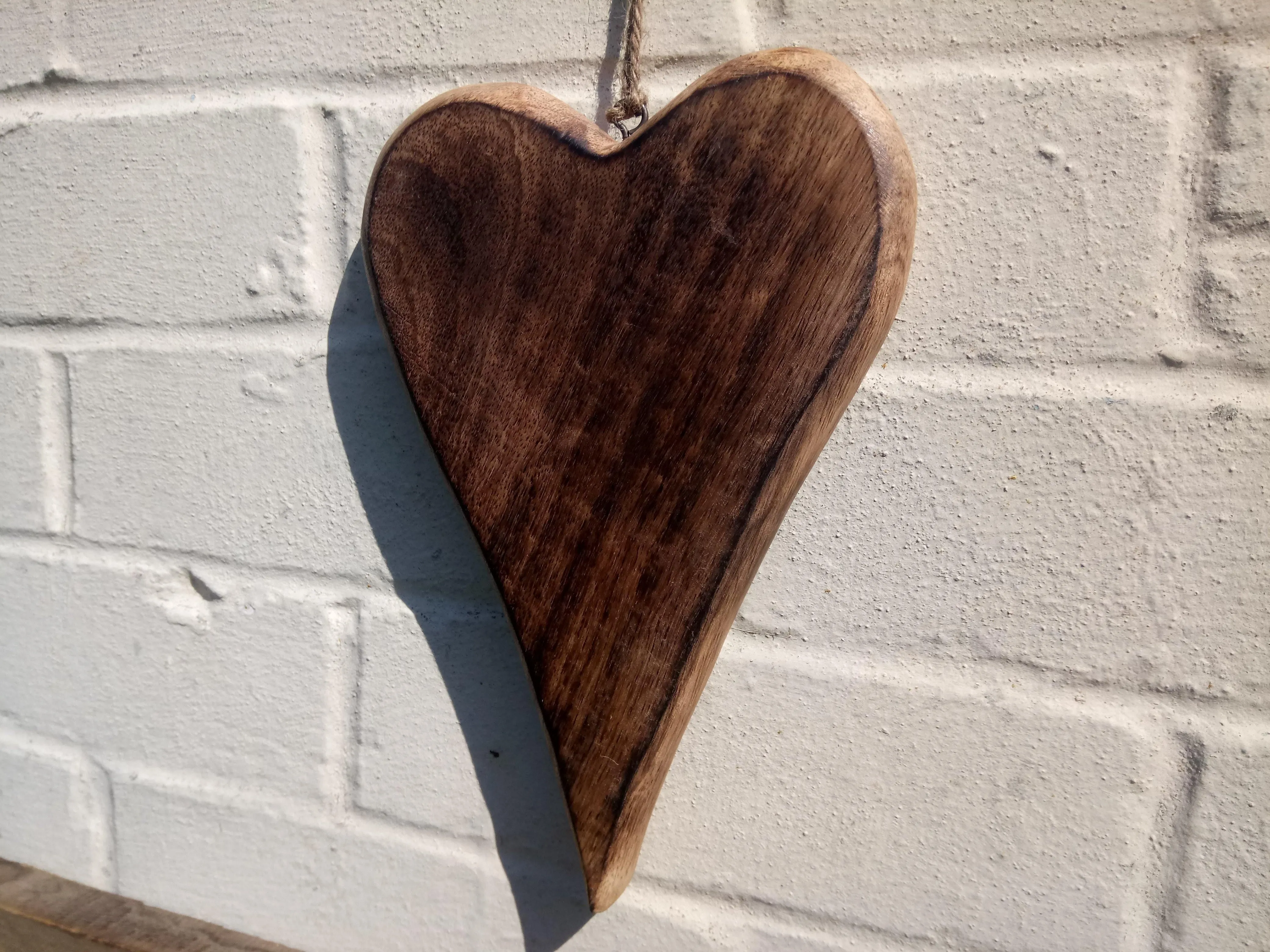 Large Solid Wood Love Heart