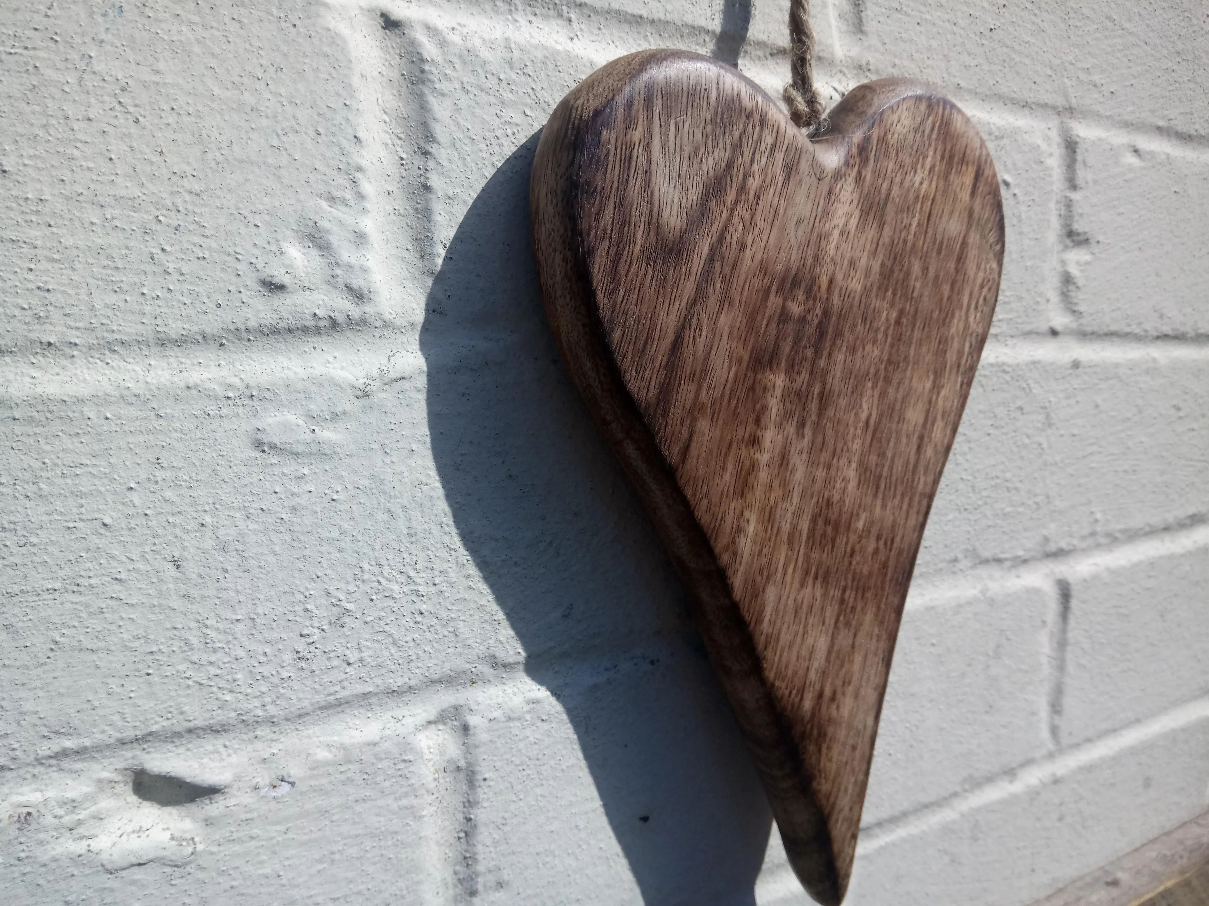 Large Solid Wood Love Heart