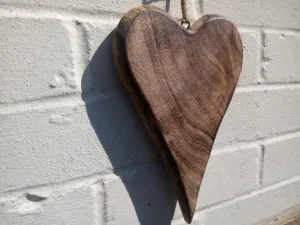 Large Solid Wood Love Heart