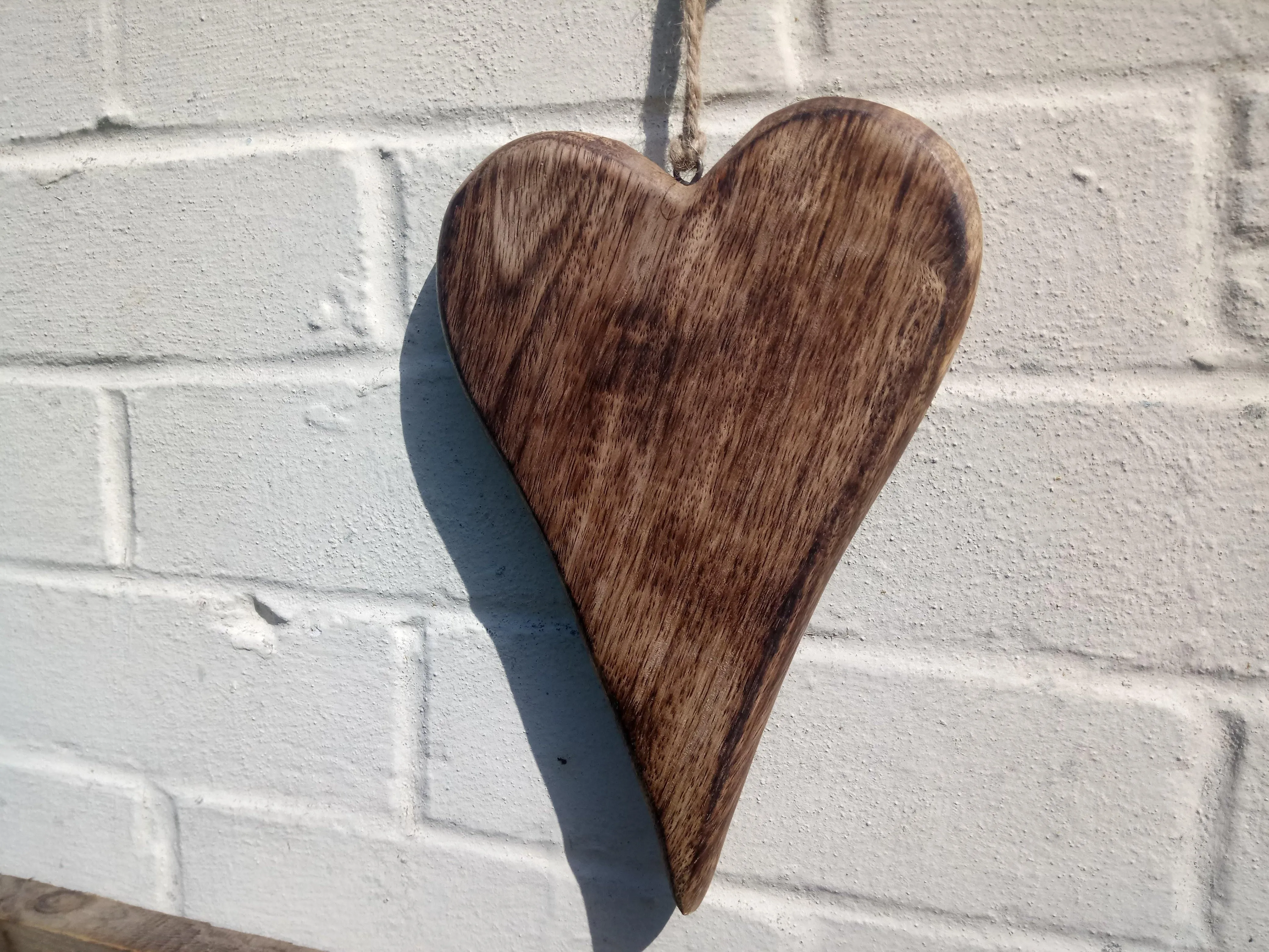 Large Solid Wood Love Heart