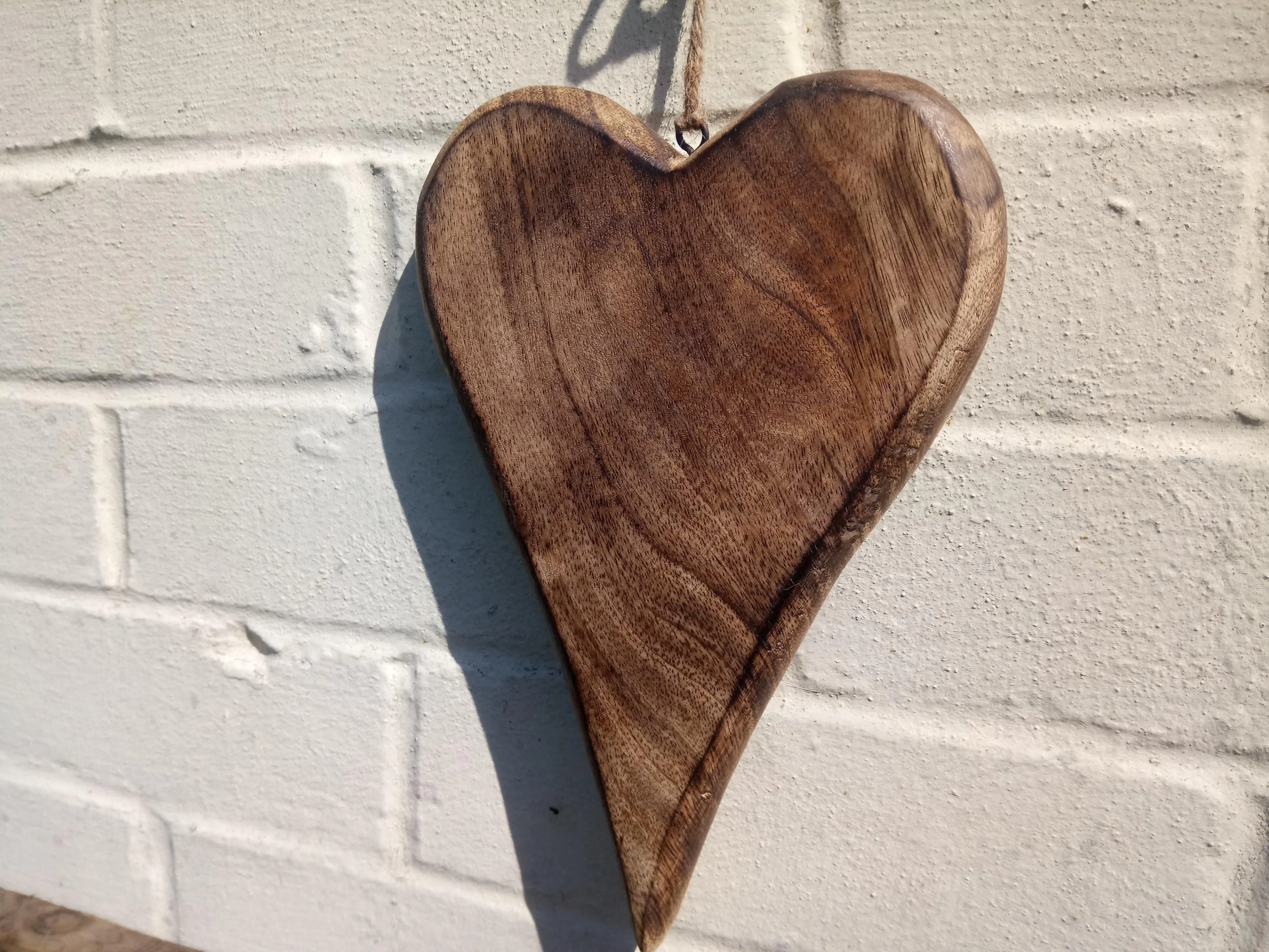Large Solid Wood Love Heart