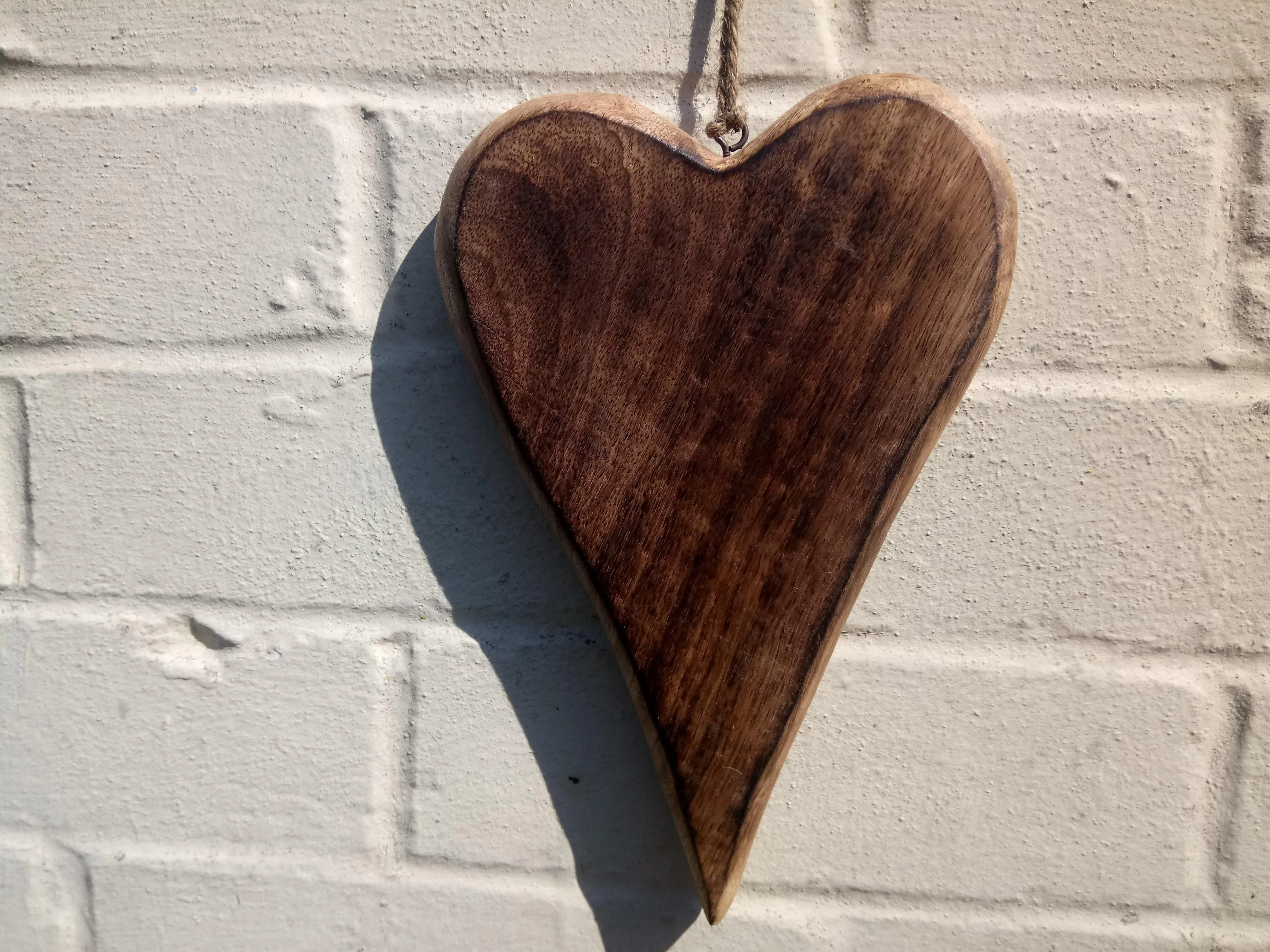 Large Solid Wood Love Heart