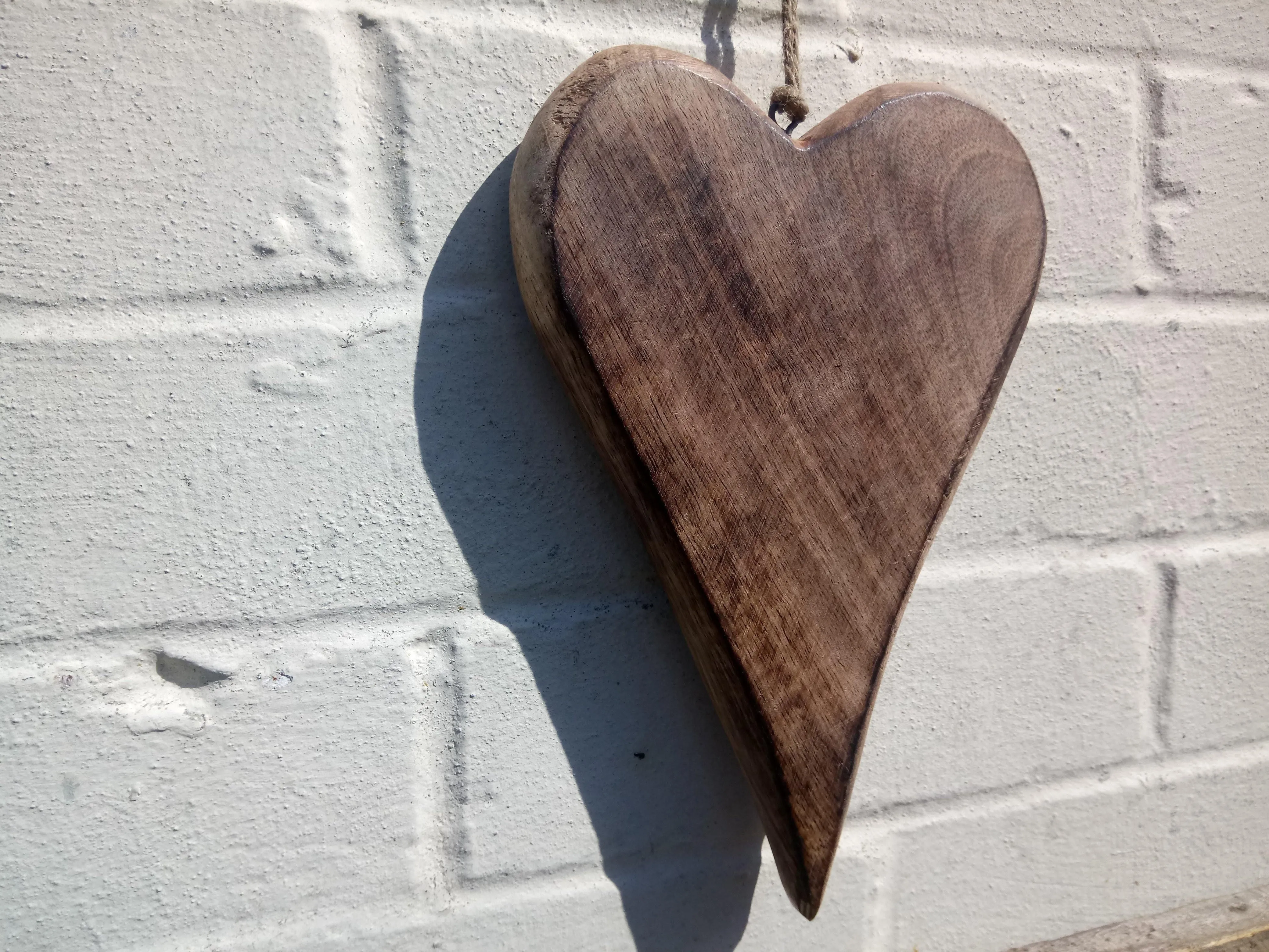 Large Solid Wood Love Heart
