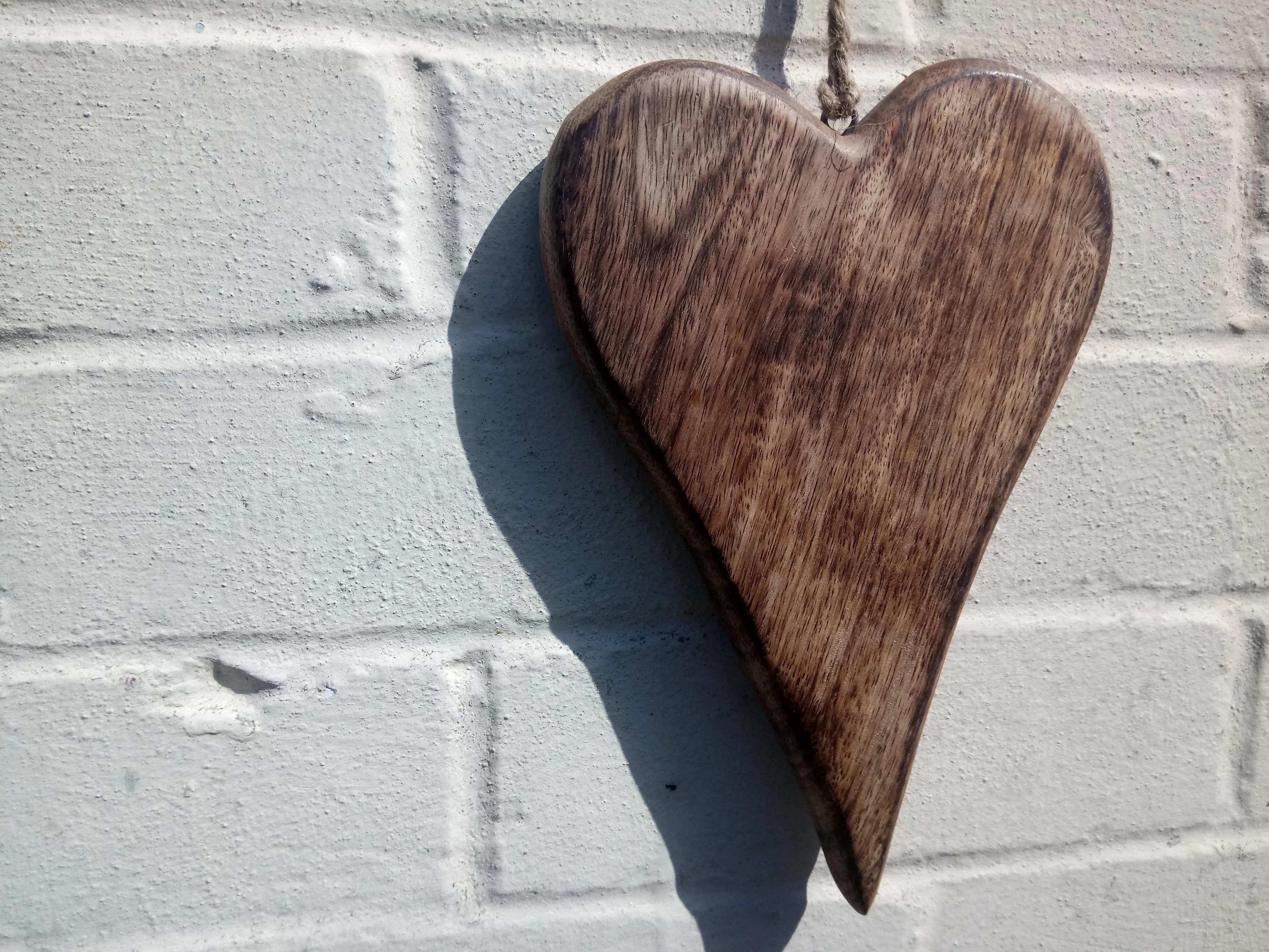 Large Solid Wood Love Heart
