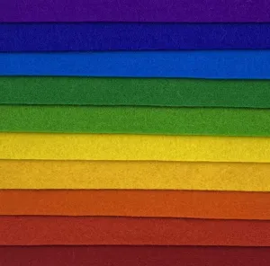 Large Wool Felt Roll - Classic Rainbow