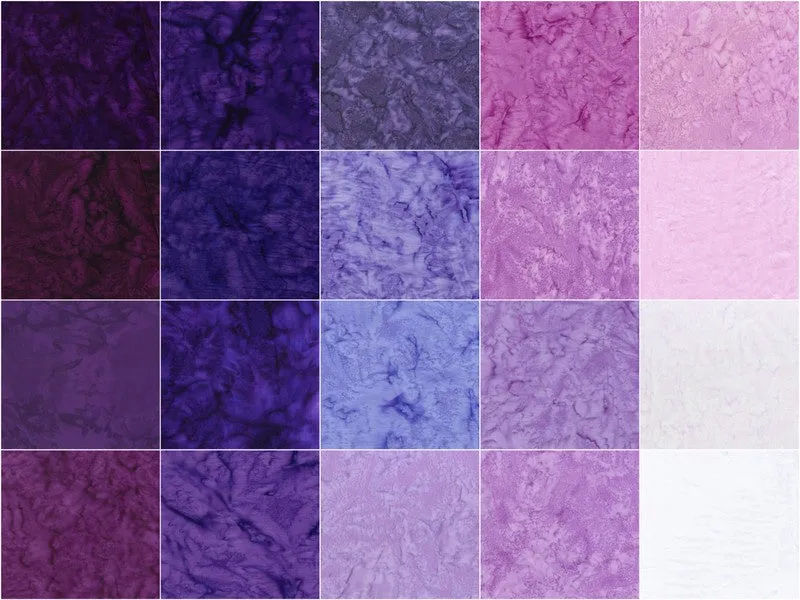 Lava Batik Solids - Royalty 10" Squares