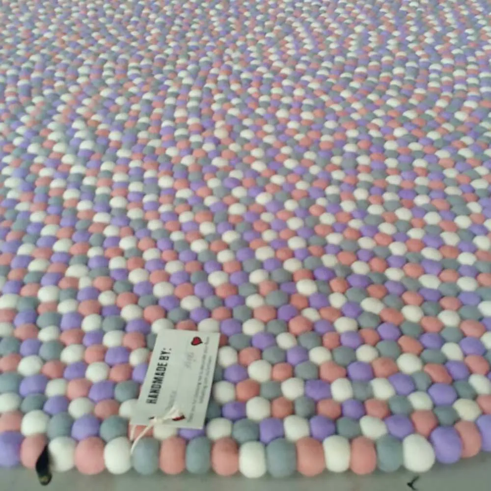 Lavender Lane Felt Ball Rug