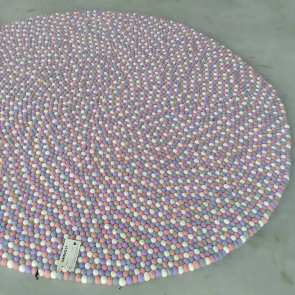 Lavender Lane Felt Ball Rug