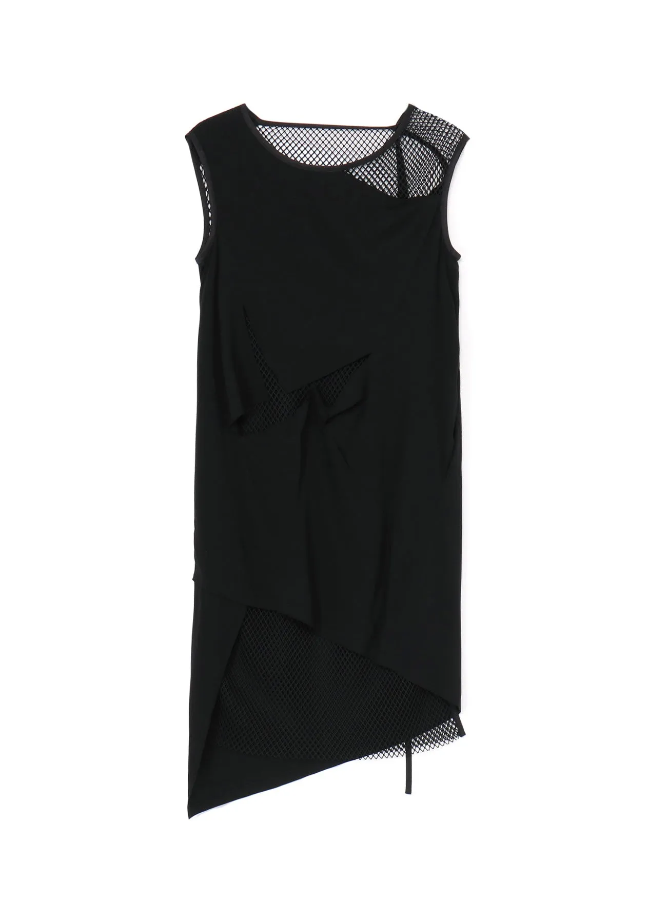 LAWN   MESH SLEEVELESS LAYERED DRESS