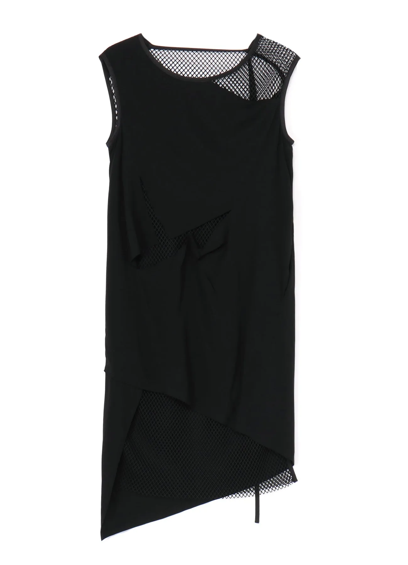 LAWN   MESH SLEEVELESS LAYERED DRESS