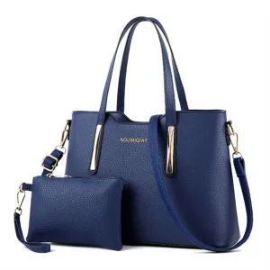 Leather Shoulder Bag 2PCs set