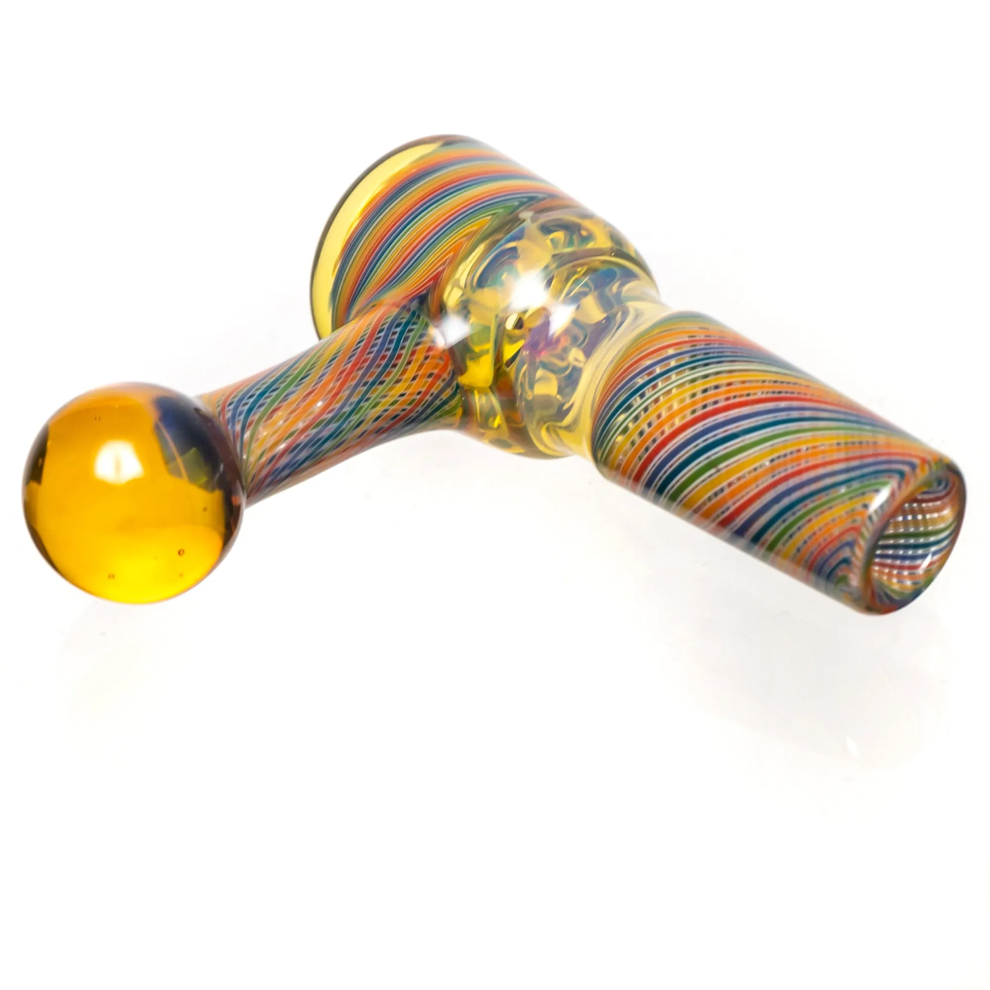 Leisure - Worked Disk Slide - 14mm - Striking Yellow w/ Rainbow Retti