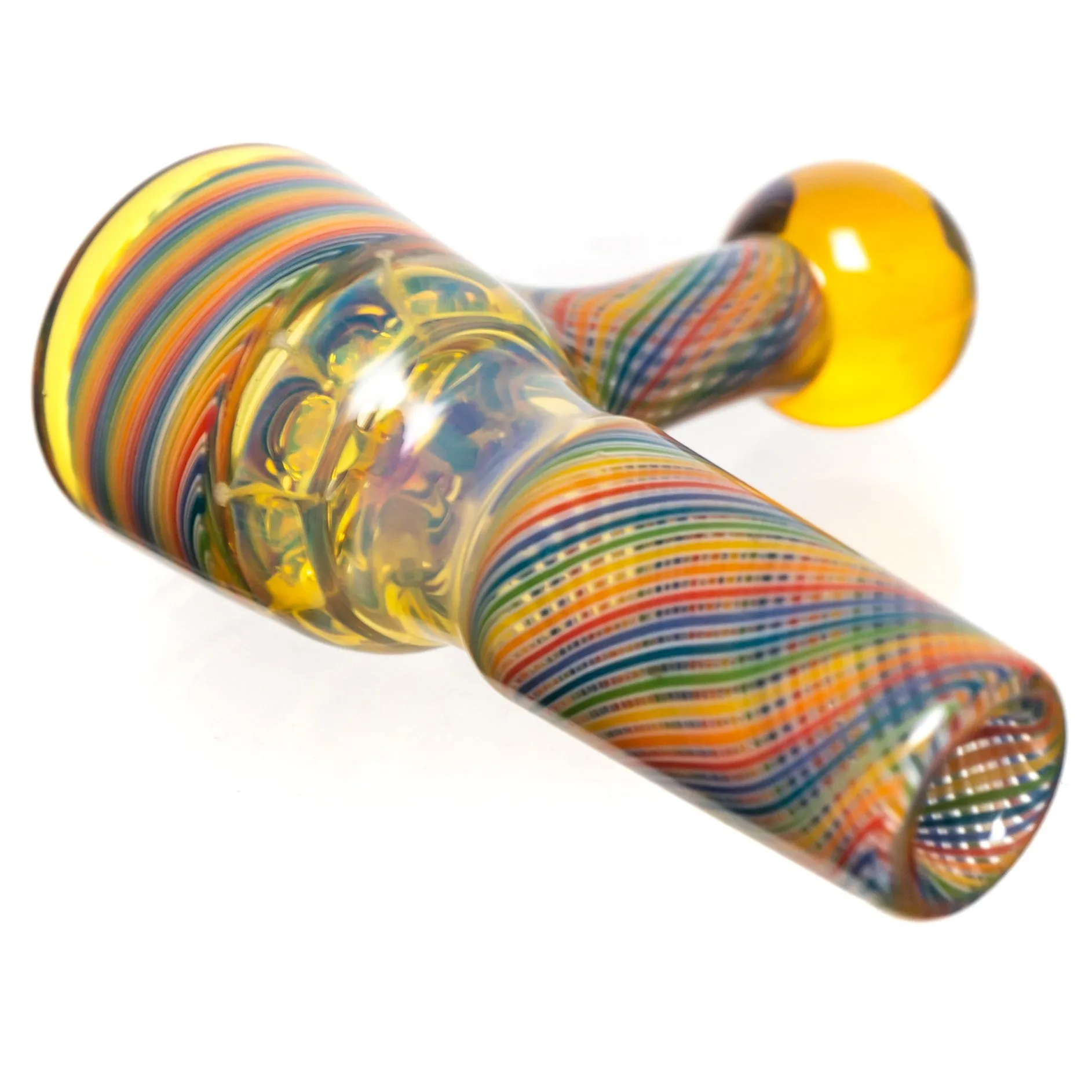 Leisure - Worked Disk Slide - 14mm - Striking Yellow w/ Rainbow Retti