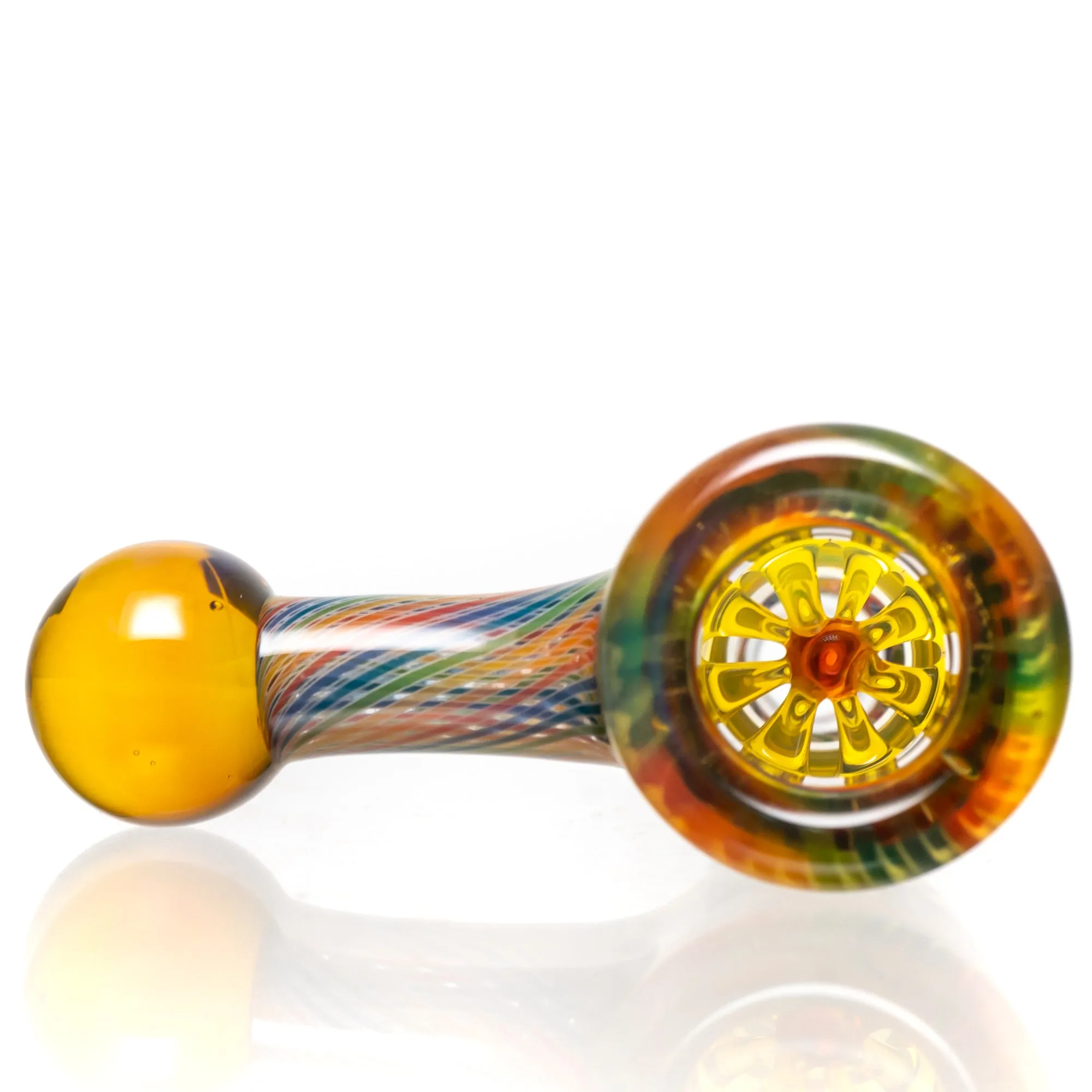 Leisure - Worked Disk Slide - 14mm - Striking Yellow w/ Rainbow Retti