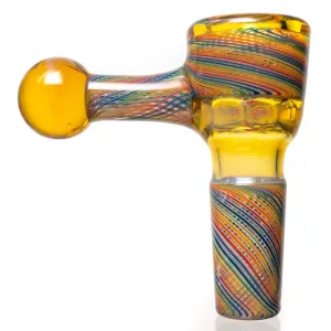 Leisure - Worked Disk Slide - 14mm - Striking Yellow w/ Rainbow Retti