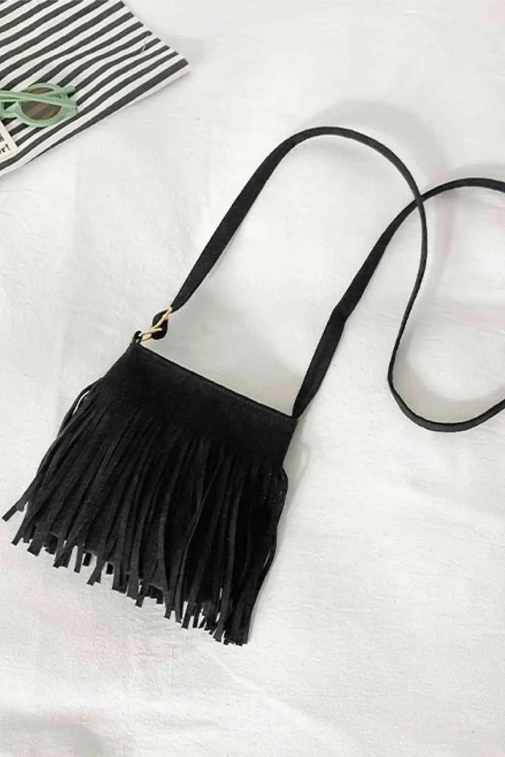 Leopard Crossbody Shoulder Boho Bag with Fringe