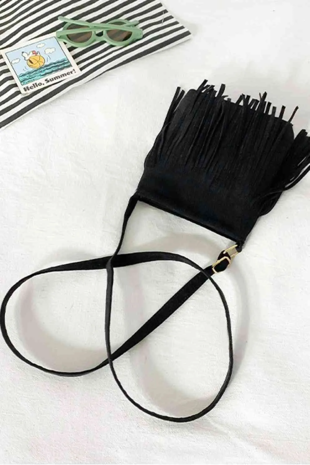 Leopard Crossbody Shoulder Boho Bag with Fringe