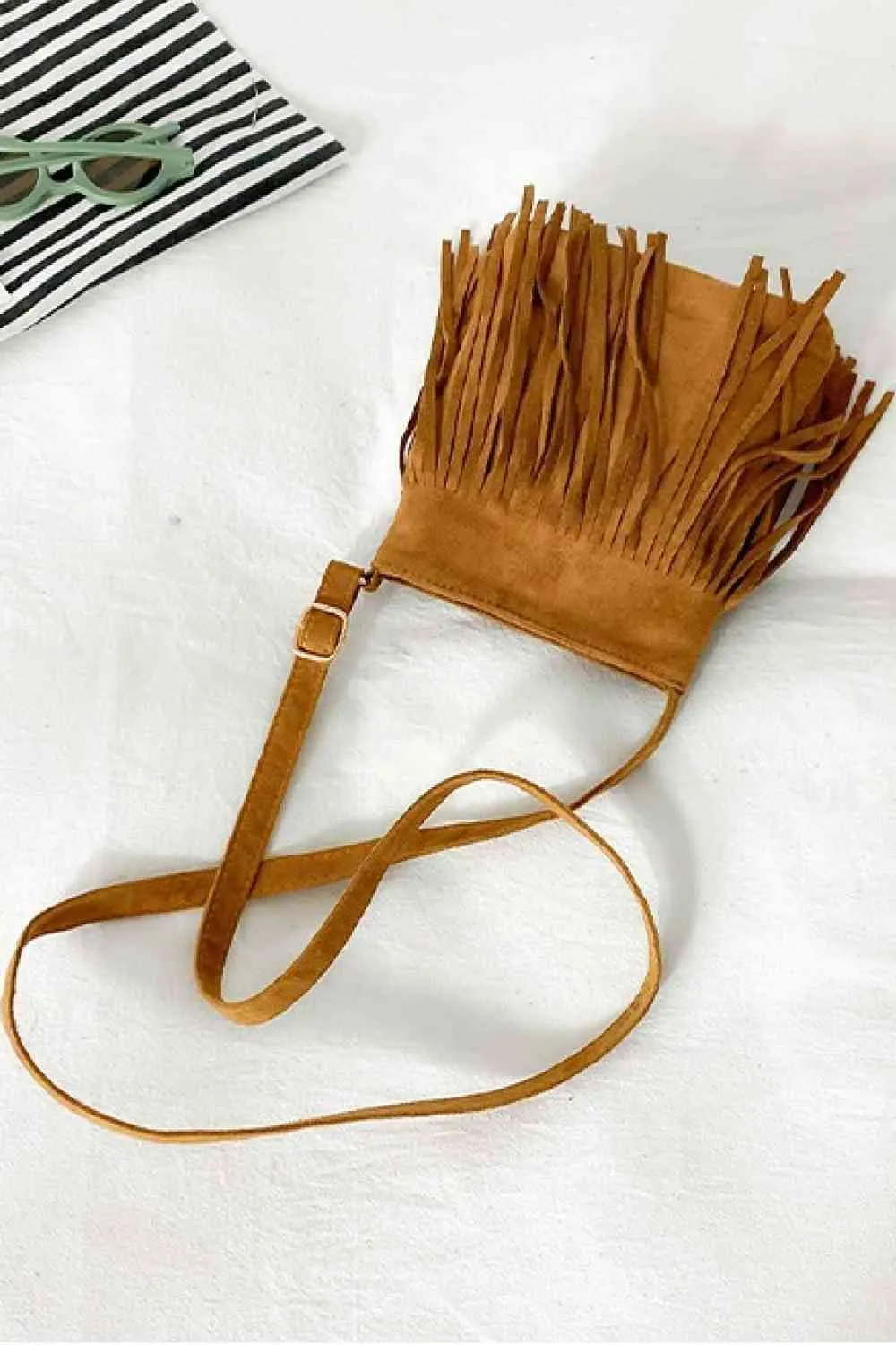 Leopard Crossbody Shoulder Boho Bag with Fringe