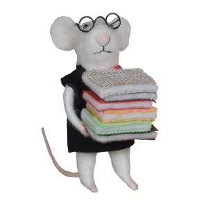 Librarian Mouse Ornament