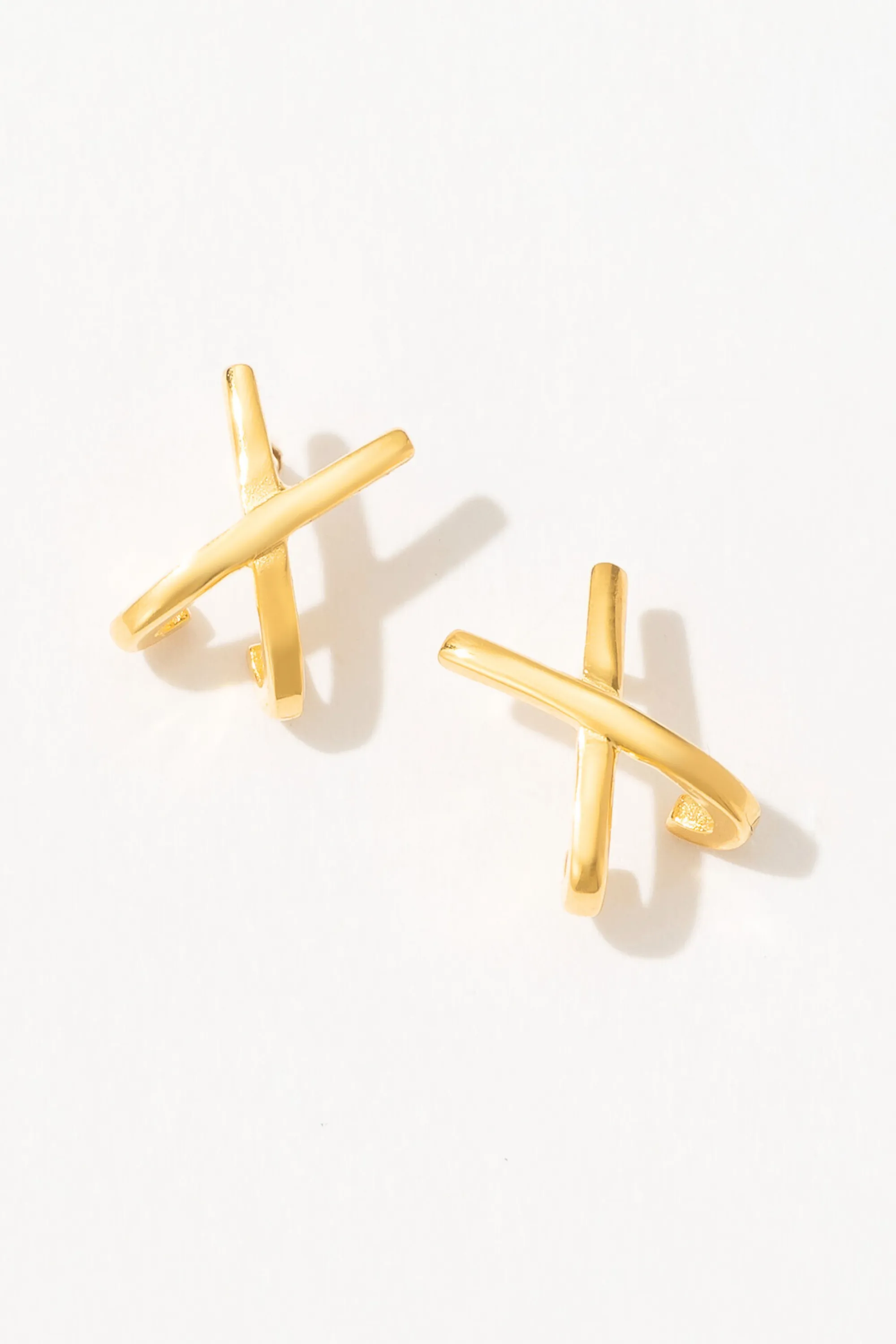 Liora X Gold Stud Earrings