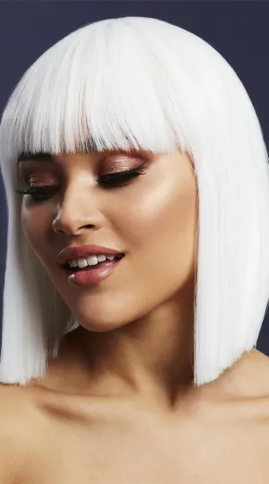 Lola White Blunt Bob Wig