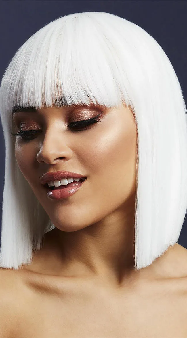 Lola White Blunt Bob Wig