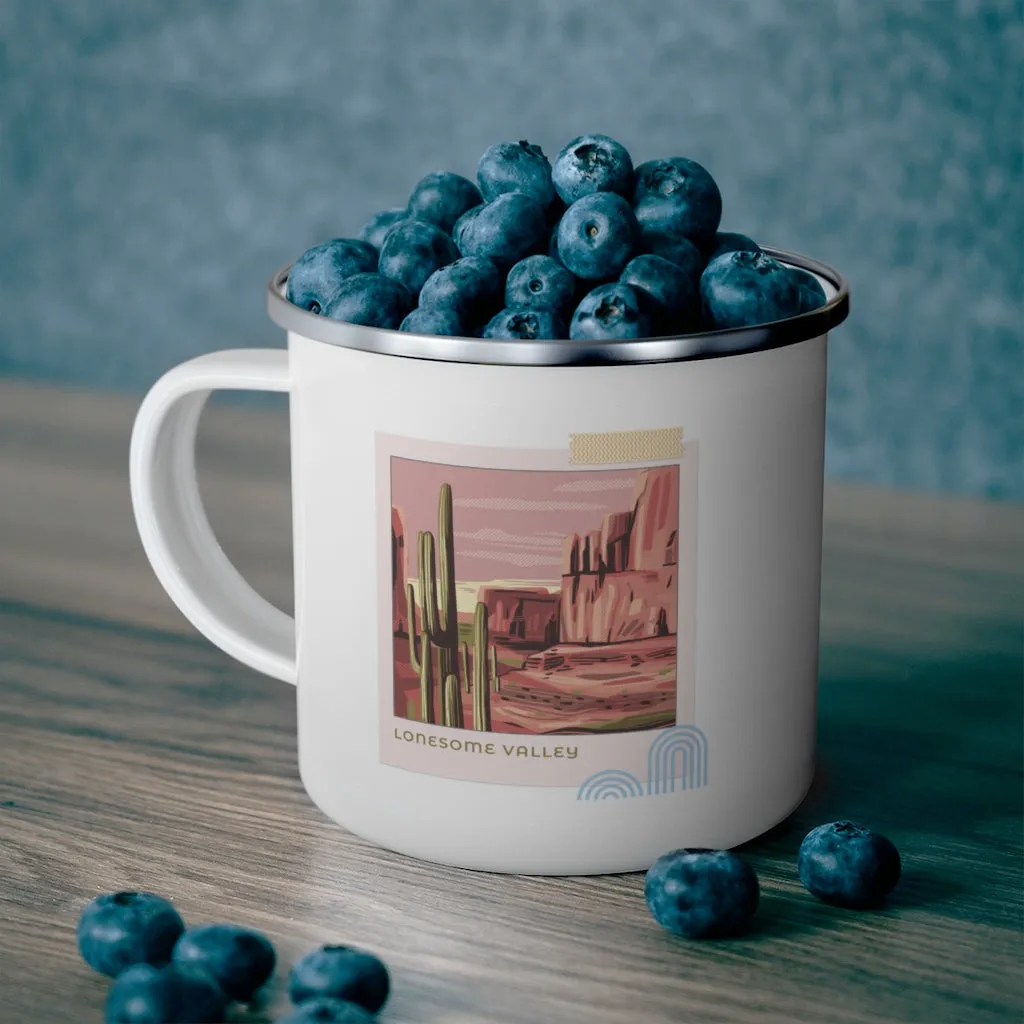 Lonesome Valley Camping Mug Midwest Gifts Travel Enamel Camping Mug Coffee Mug Tea Mug
