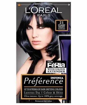 Loreal Paris Preference Infinia Permanent Color 21 Starry Night Blue Black
