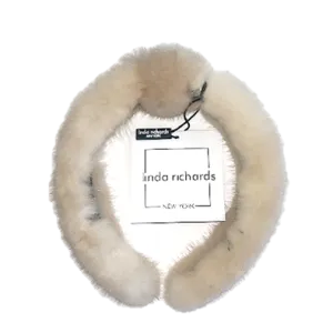LR Mink Knotted Headband, CRM