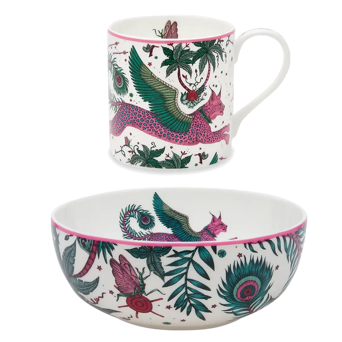 Lynx Mug & Bowl Breakfast Set