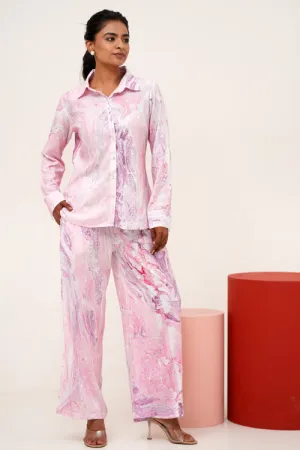Marble Mirage Hand Marble Printed Co-Ord Set
