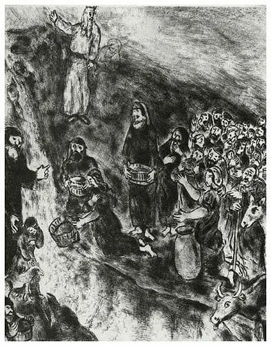 Marc Chagall Moses Striking Water from Rock
