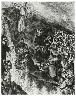 Marc Chagall Moses Striking Water from Rock