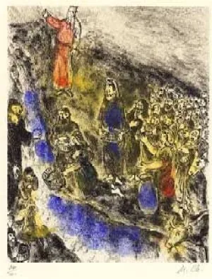 Marc Chagall Moses Striking Water from the Rock