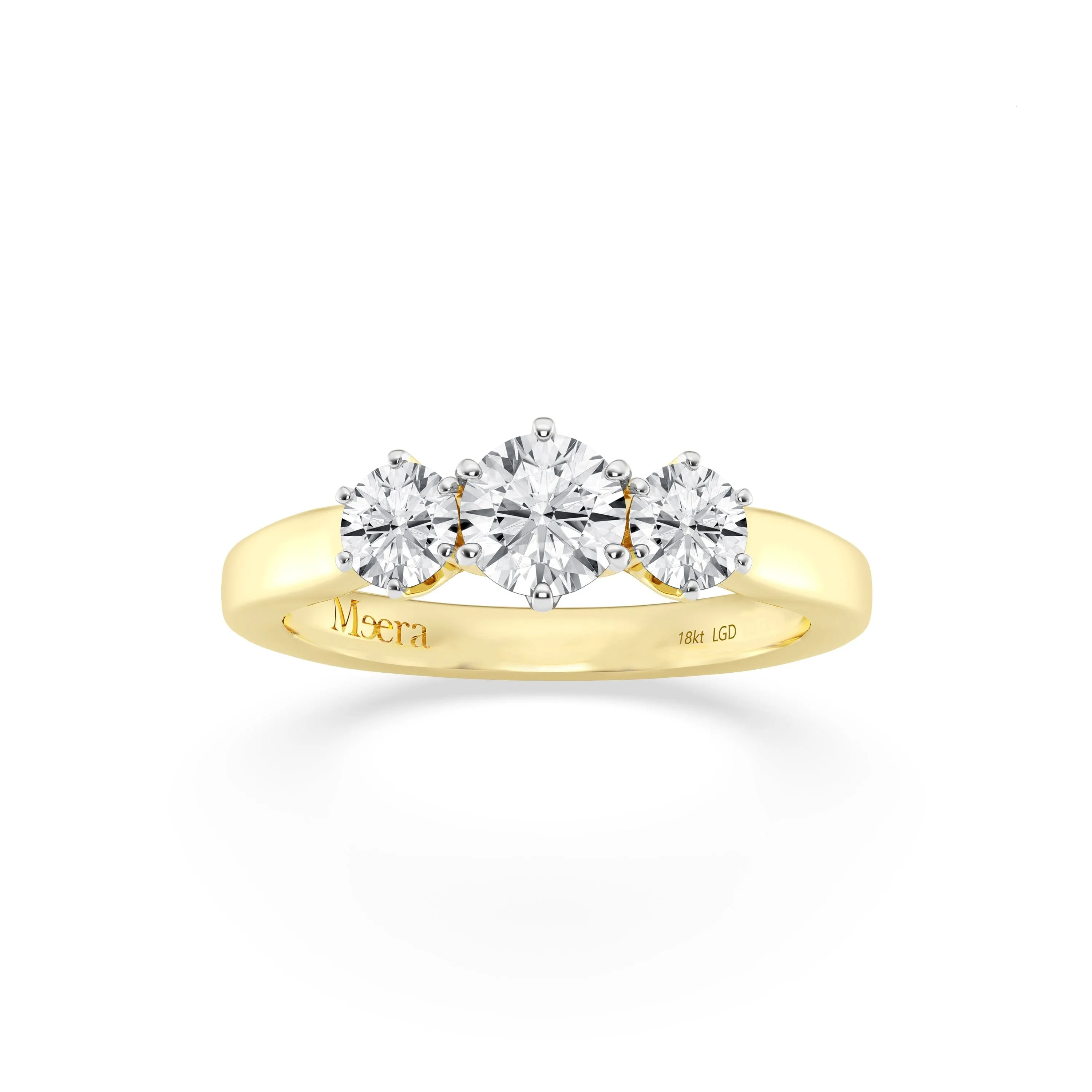 Meera Brilliant Ring with 1.00ct of Laboratory Grown Diamonds in 18ct Yellow Gold