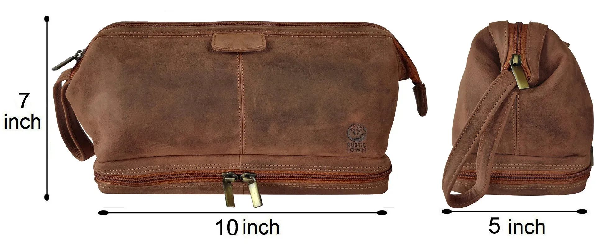 Megan Leather Travel Cosmetic Bag