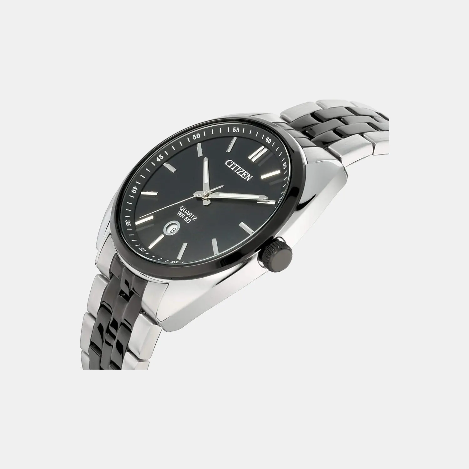 Men's Black Dial Analog Stainless Steel Watch BI5098-58E