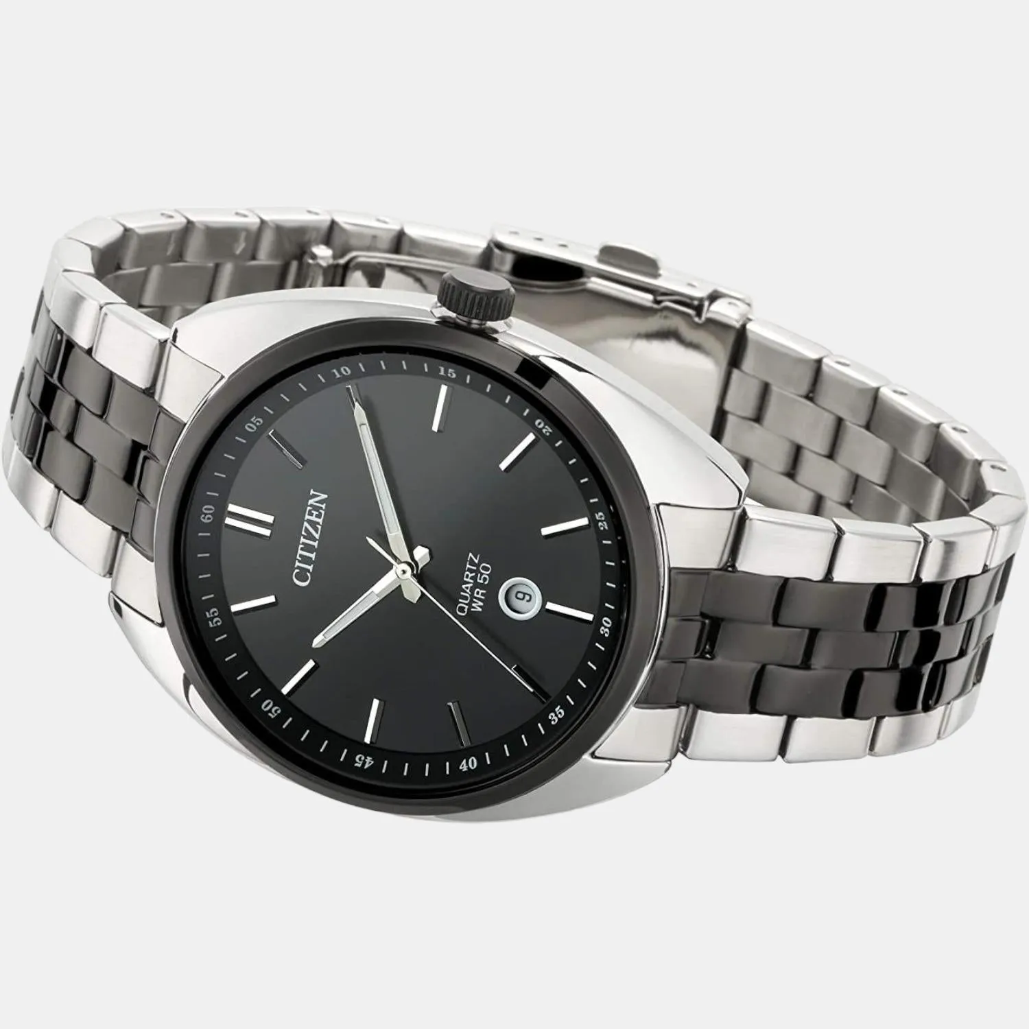Men's Black Dial Analog Stainless Steel Watch BI5098-58E