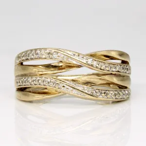 'Michael Hill' Diamond Overlapping Ring | 0.15ctw | SZ 6.5 |