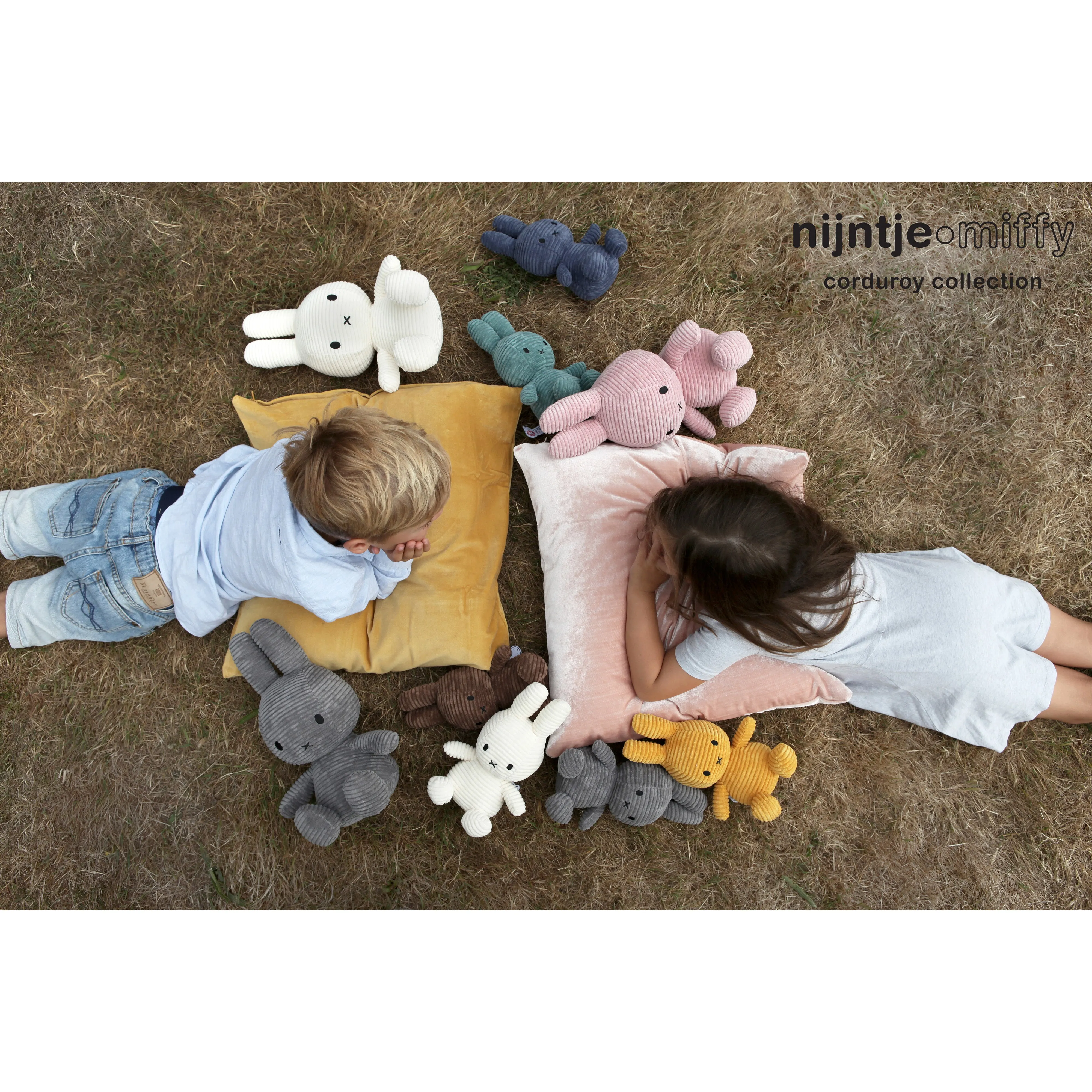 Miffy Sitting Corduroy Aviator Blue - 23cm