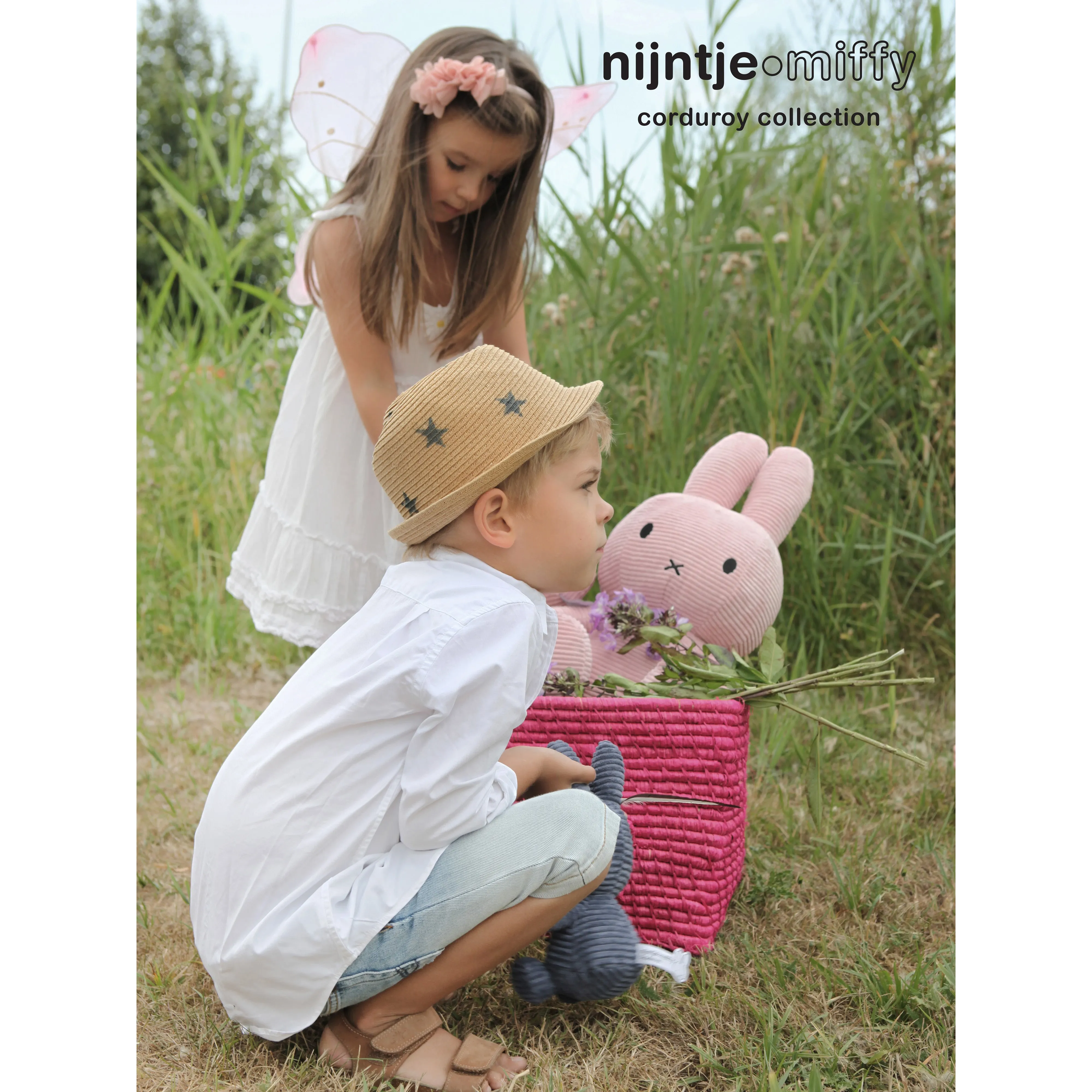 Miffy Sitting Corduroy Aviator Blue - 23cm