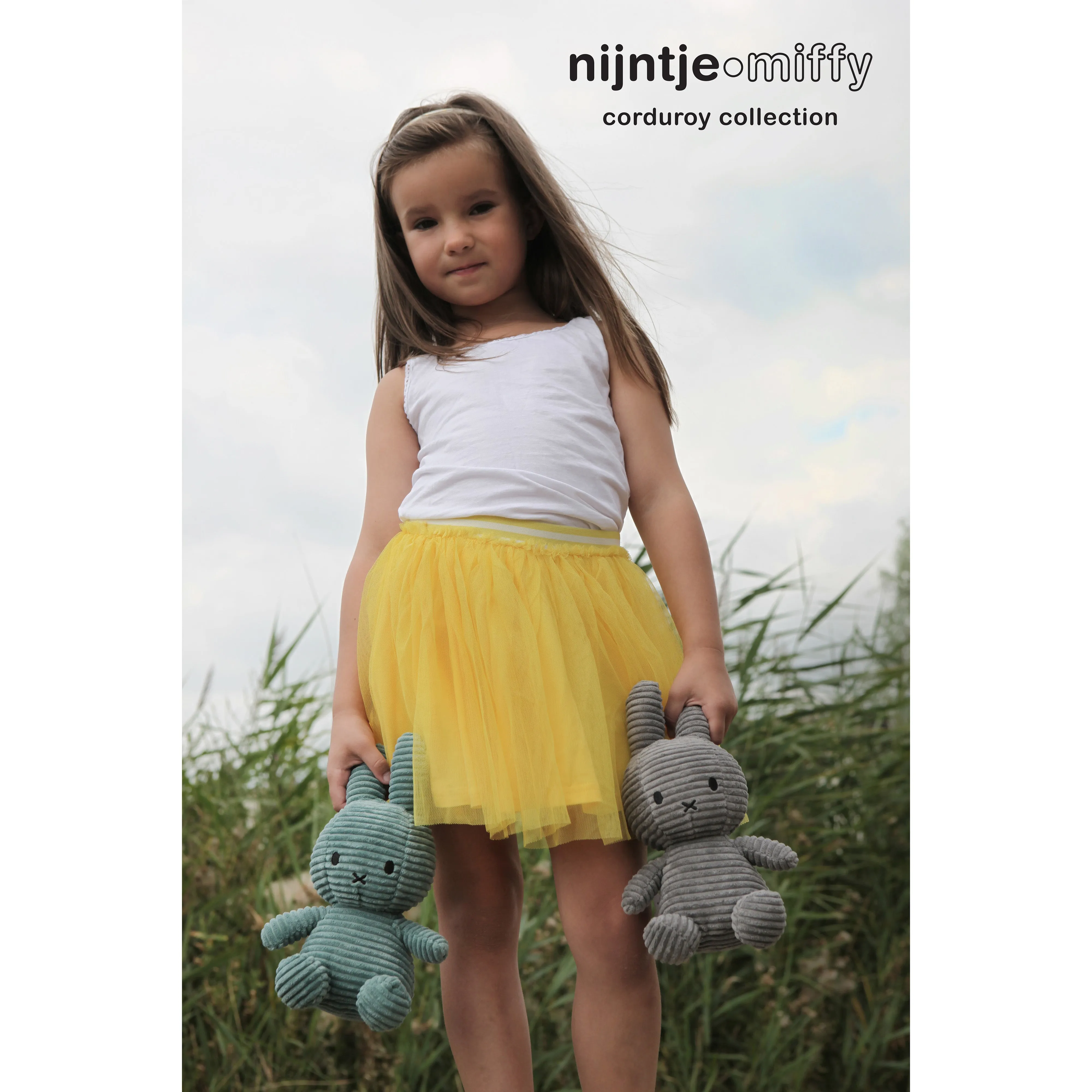 Miffy Sitting Corduroy Aviator Blue - 23cm