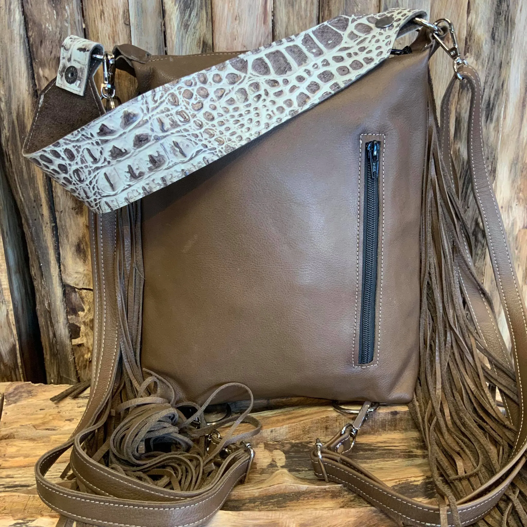 Mini Bagpack UNIQUE HIDE long fringe #1385