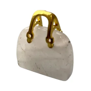Mini Crystal Handbags, 2-2.5cm, Clear Quartz