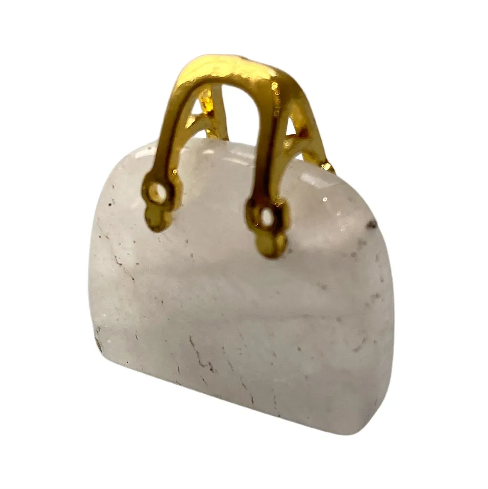 Mini Crystal Handbags, 2-2.5cm, Clear Quartz