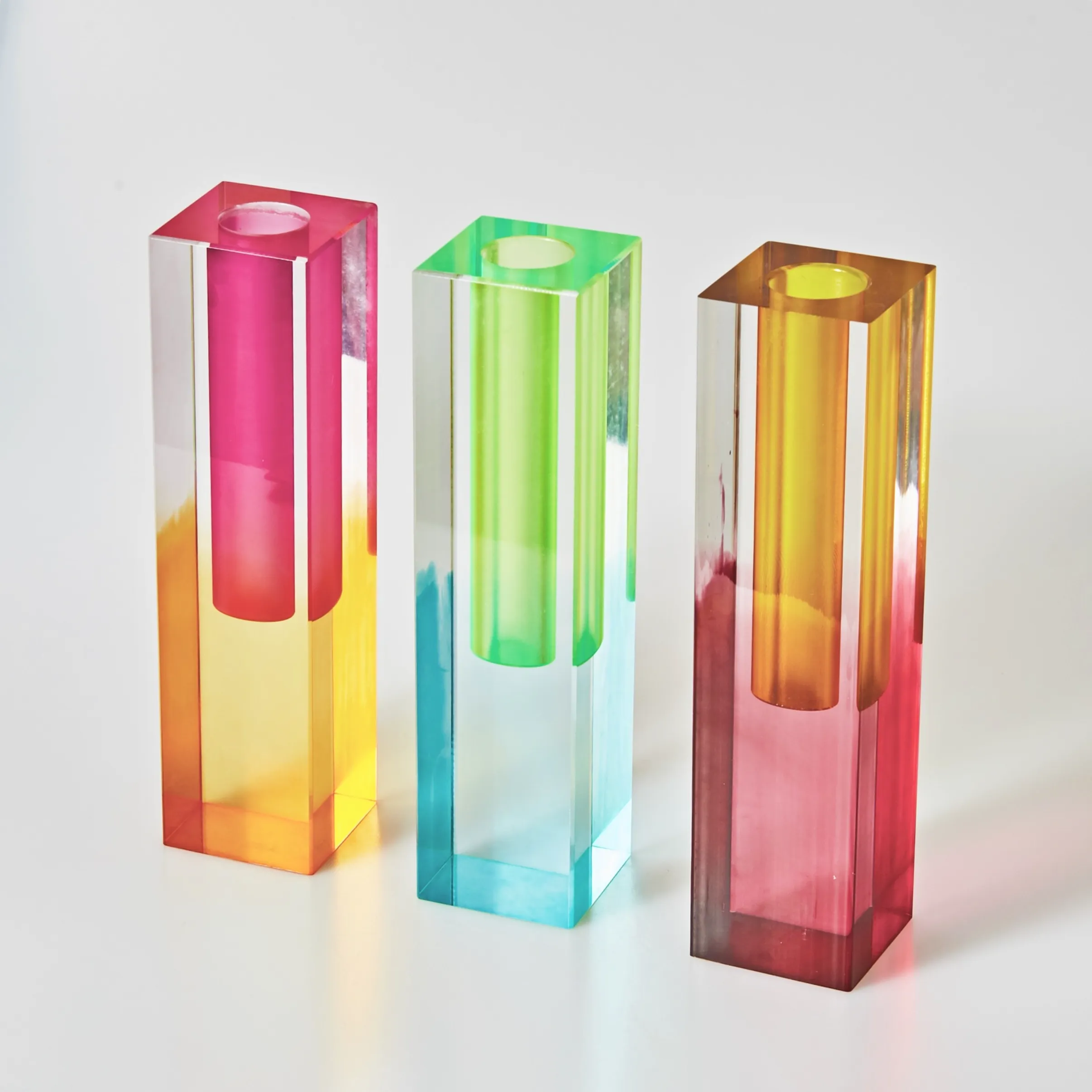 Modern Prism Acrylic Vase & Desktop Organizer