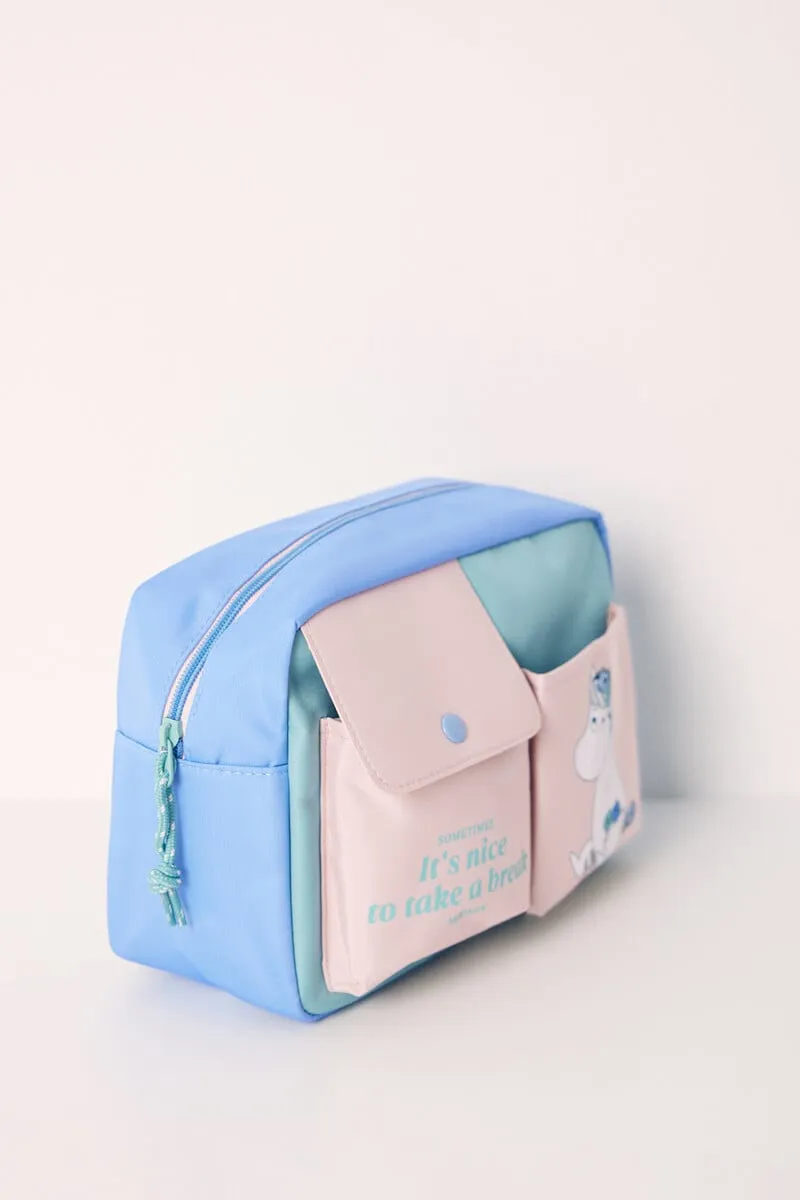 Moomin colour block medium toiletry bag