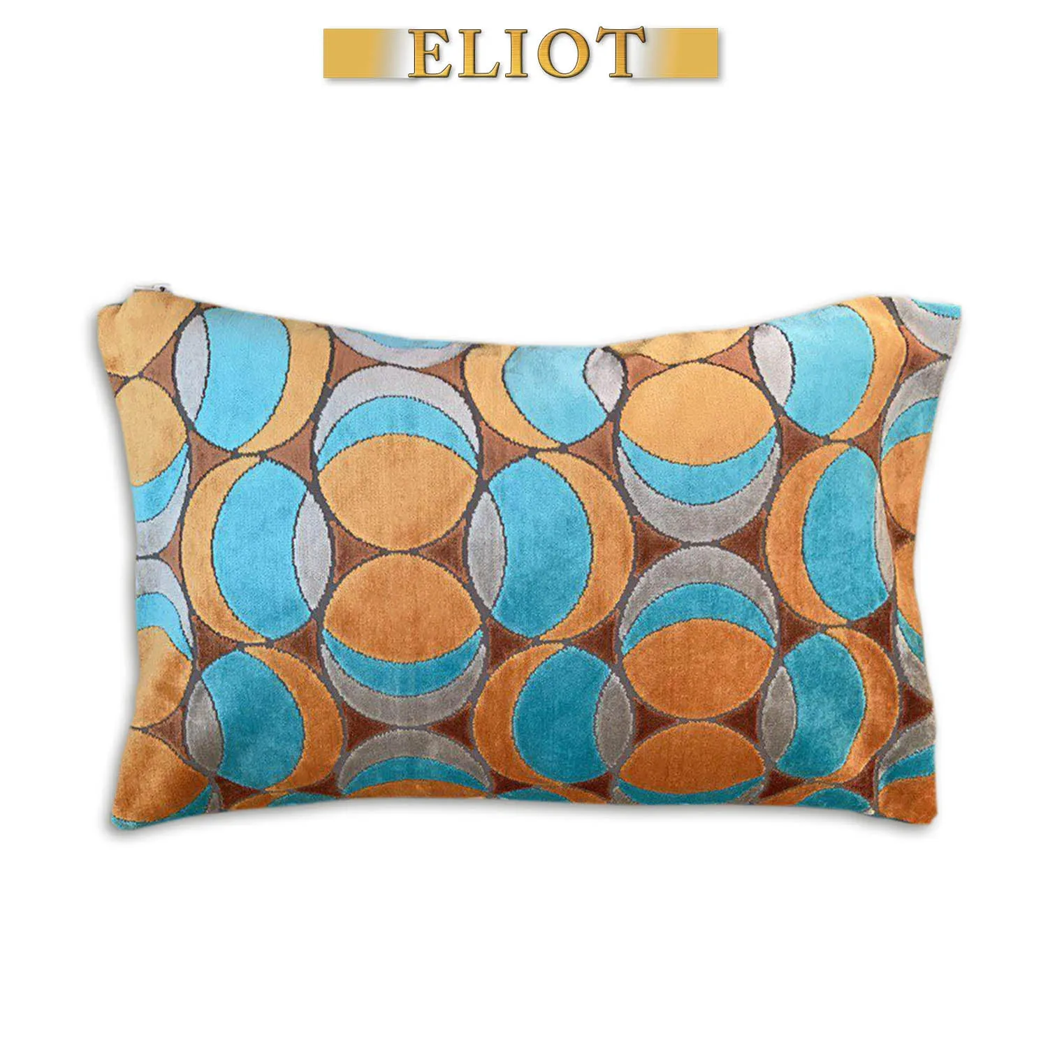 Morgan - Gorgeous  Colorful 21.5"X13"  Pillow Cover- Modern Pattern- Color: Valencia