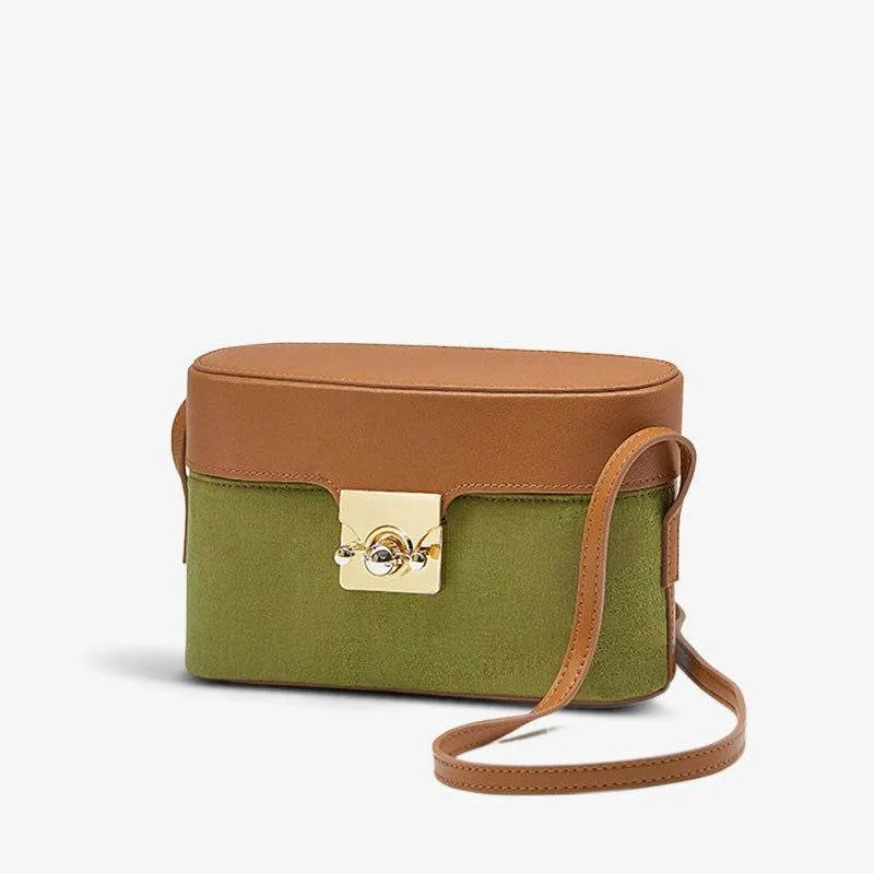 Mulberry Silk Leather Retro Shoulder Square Bag