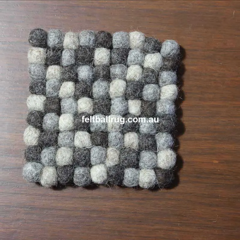 Natural Square Felt Ball Coaster